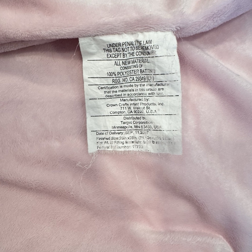 Vintage Winnie the Pooh small pink blanket 26x28 in - Picture 5 of 5